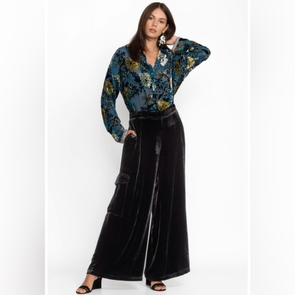 Johnny Was Zatima Silk-Blend Cargo Pant NEW - Picture 3 of 13